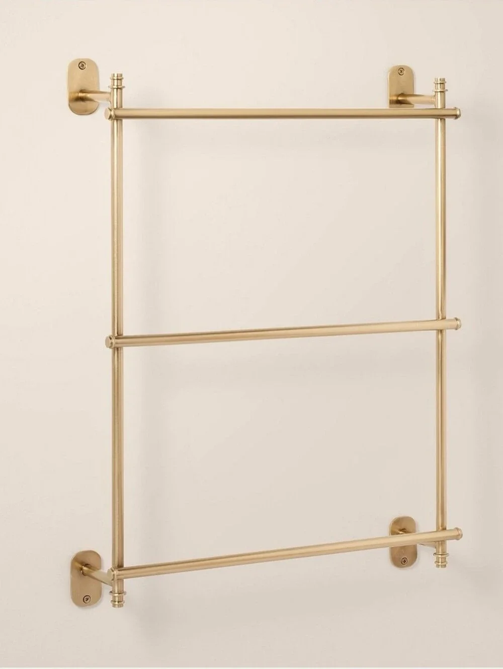 Hearth & Hand with Magnolia Wall-Mounted Brass Ladder Towel Rack Antique Finish